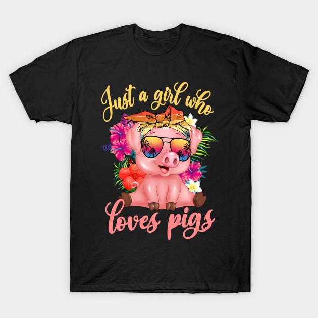 Cute Baby Pig Gift Idea for Girls and Women T-Shirt by webster